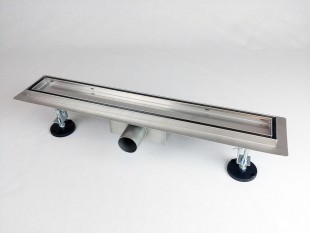 Canalina di scarico per doccia per installazione in CERAMICA, dimensioni: 1000(l) x 70(w) x 70(h) mm INOX